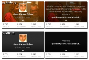 Perfil de twitter de Juan Carlos Rubio